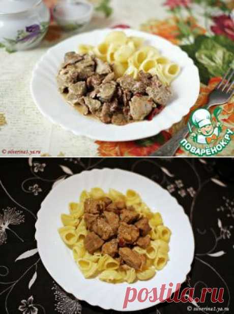 Свинина, тушеная с грибами - кулинарный рецепт