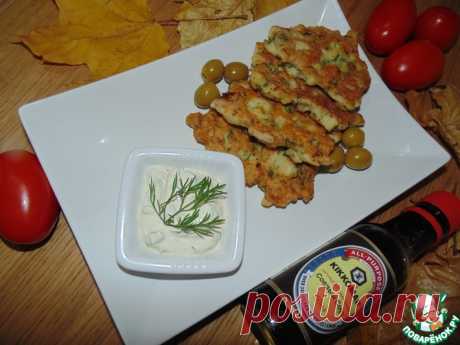 Рыбные оладьи со сметанным соусом Кулинарный рецепт