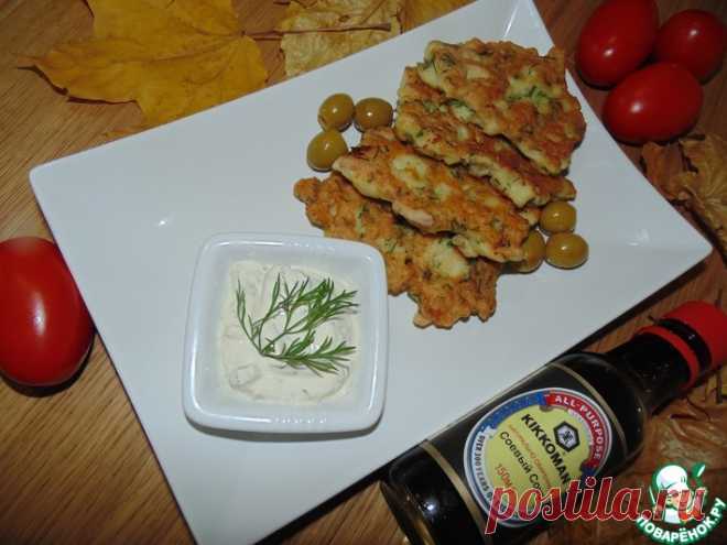 Рыбные оладьи со сметанным соусом Кулинарный рецепт
