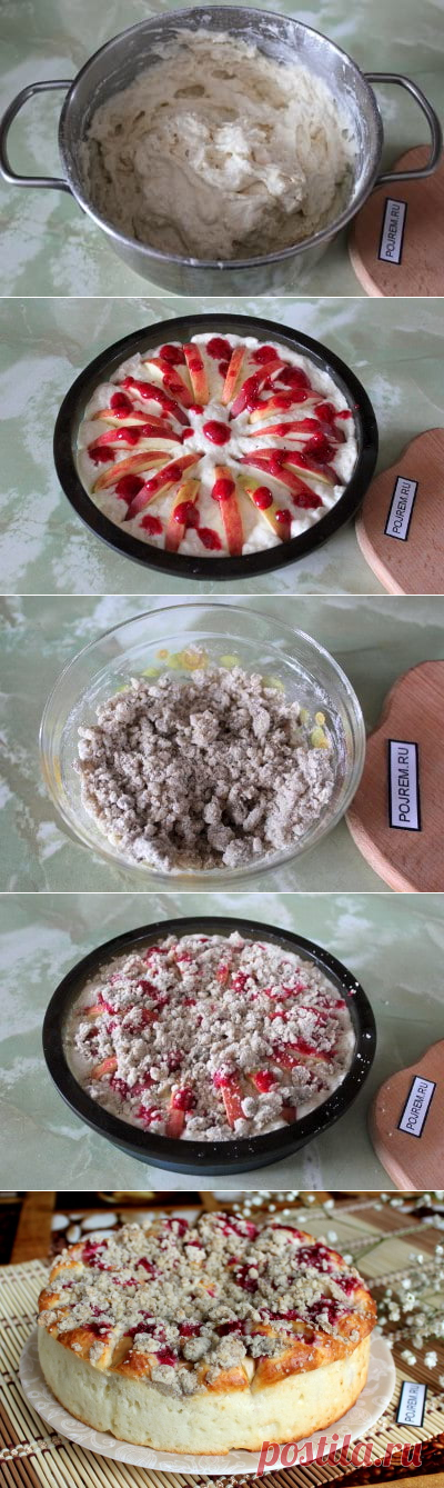 Творожный пирог с яблоками - пошаговый рецепт с фото: как приготовить