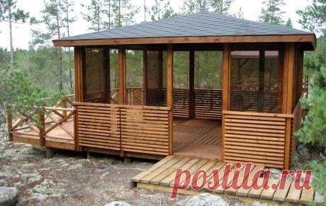 Беседки из дерева - фото лучших видов беседок на даче