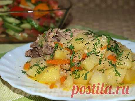 Картошка с курицей в мультиварке-скороварке, рецепт с фото