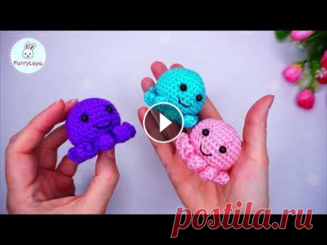 Осьминог крючком . Осьминожка / брелок крючком за 25 мин . Игрушка крючком . Сrochet octopus . В этом бесплатном МК я покажу как вязать крючком маленькую игрушку - осьминожку всего за 25 - 30 мин . Осьминог крючком / мастер класс очень легкий и ...