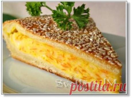Морковно-сырный пирог