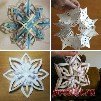 Объемные снежинки своими руками