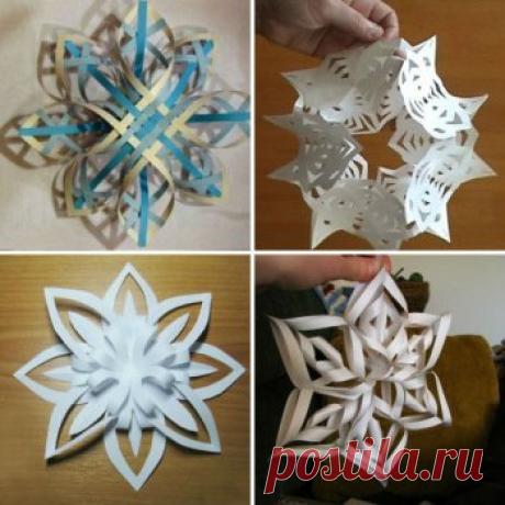 Объемные снежинки своими руками