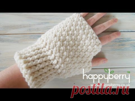 (Crochet) How To - Crochet Fingerless Mitten Gloves