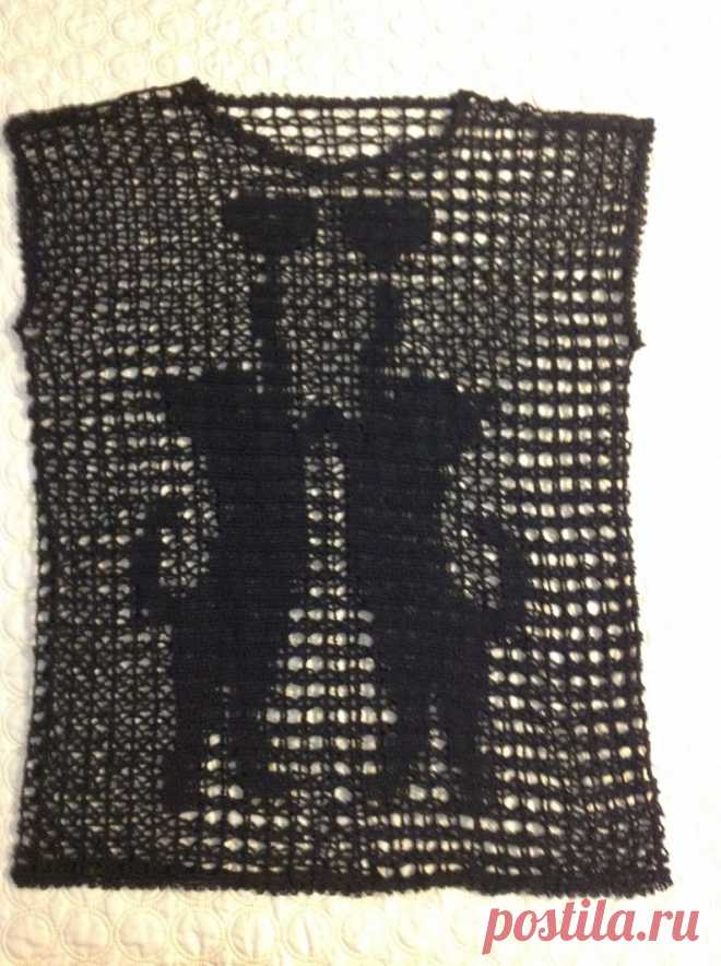 Узор из вязания крючком кошка блузка размер 6/8 / Etsy