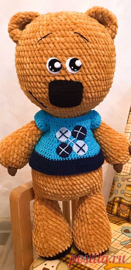 PDF Мимимишка Кеша крючком. FREE crochet pattern; Аmigurumi doll patterns. Амигуруми схемы и описания на русском. Вязаные игрушки и поделки своими руками #amimore - ми-ми-мишки, плюшевый медведь, медвежонок, мишка из плюшевой пряжи.