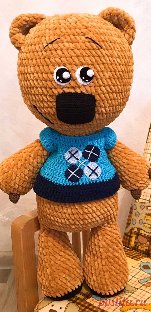 PDF Мимимишка Кеша крючком. FREE crochet pattern; Аmigurumi doll patterns. Амигуруми схемы и описания на русском. Вязаные игрушки и поделки своими руками #amimore - ми-ми-мишки, плюшевый медведь, медвежонок, мишка из плюшевой пряжи.