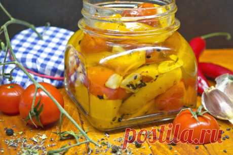 Конфи из жёлтого перца с помидорами черри. Пошаговый рецепт с фото - Ботаничка.ru