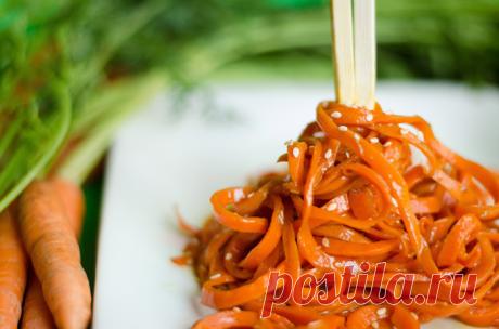 Морковная «лапша» - оригинальный гарнир к мясу или рыбе » Женский Мир