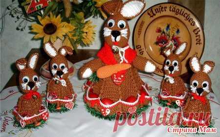 Идеи Пасхальных Зайцев с кармашками для яиц: Дневник группы "Клуб рукоделия" - Страна Мам