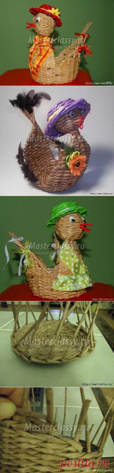 Плетение из газет. Пасхальные курочки. Фото мастер-класс / Мастерклассы Блоги