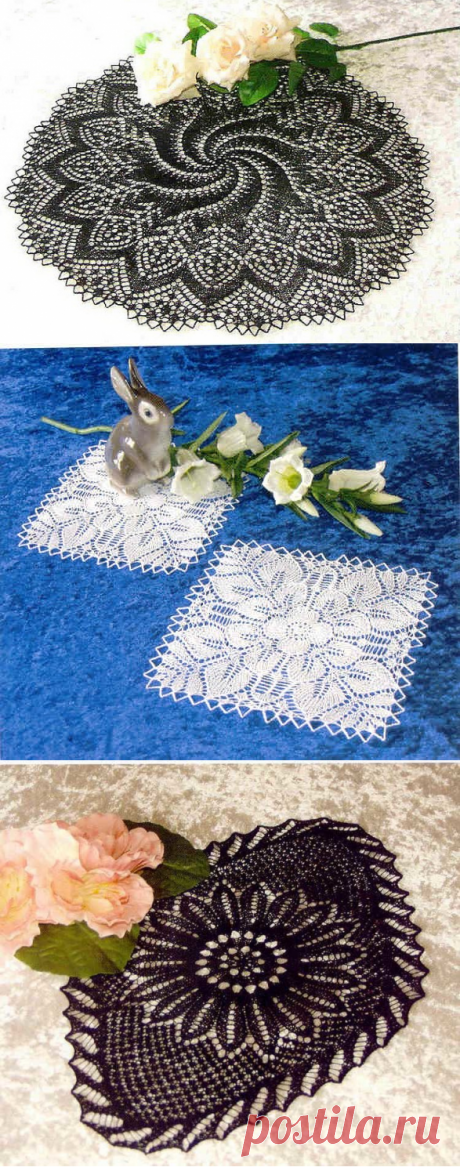 Салфетки спицами