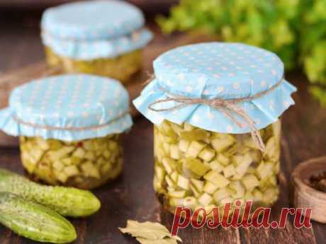 Маринованные огурцы кубиками на зиму (для салатов) — рецепт с фото пошагово