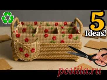 Transforming Cardboard & Jute Rope ♻️😱 5 GENIUS Recycling Ideas That Will Amaze You!