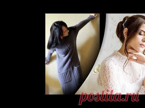 Вдохновляйся.Вязаные платья  спицами.