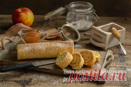 Бисквитные рулеты к чаю, вкусная выпечка на скорую руку: рецепт с фото пошагово
