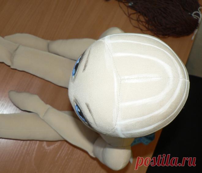 Как пришить волосы текстильной кукле. Мастер-класс. - у бабушки ИМатвевны — ЖЖ