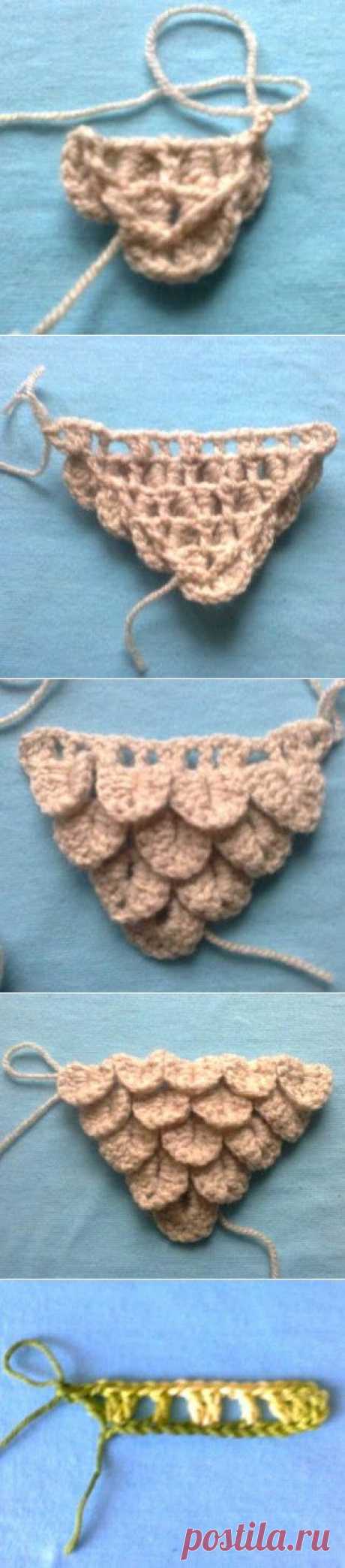 Irish crochet &amp;: Комнатные тапочки &quot;Чешуя&quot;