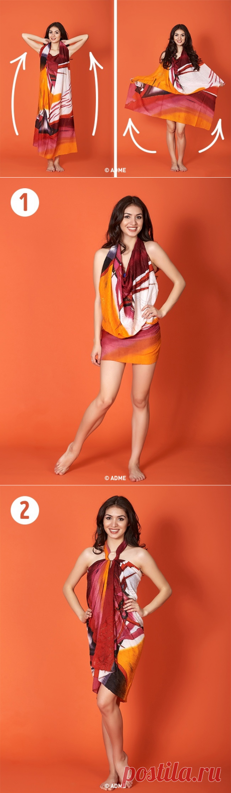 12 нарядов из парео на каждый день отпуска