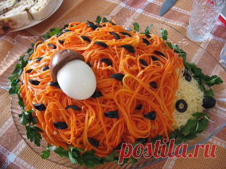 Ежик с корейской морковкой