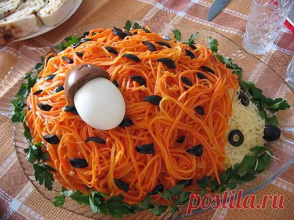 Ежик с корейской морковкой