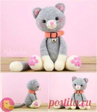 Милый котик очаровашка крючком — Сделай сам, идеи для творчества - DIY Ideas