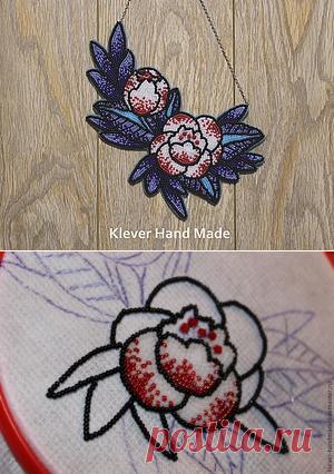 Создаем колье из бисера "Синие цветы" - Ярмарка Мастеров - ручная работа, handmade
