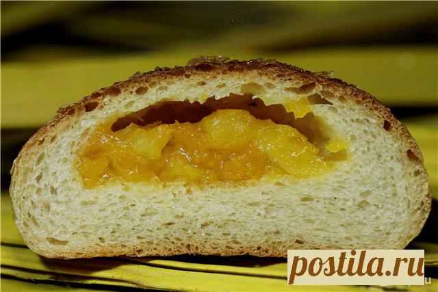 Заварные рисовые булочки с курагой