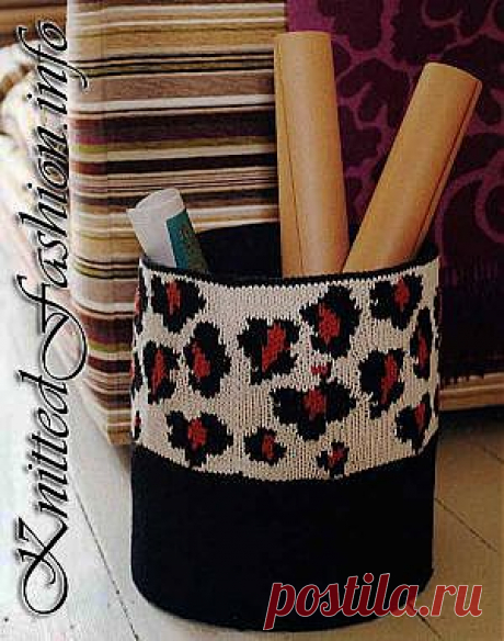 Корзина для мусора - KnittedFashion.info - Модное Вязание