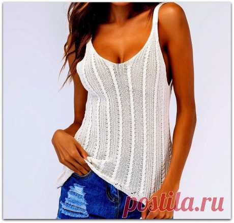 10 простых ажурных топов, которые легко связать спицами | Paradosik_Handmade | Пульс Mail.ru
