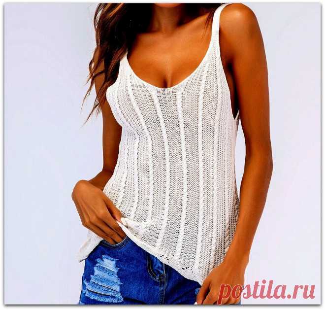 10 простых ажурных топов, которые легко связать спицами | Paradosik_Handmade | Пульс Mail.ru