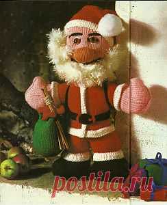 Вязаные игрушки на Новый год - Дед Мороз | Шитьё Моё