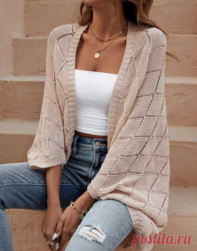 5 МОДНЫХ КАРДИГАНОВ НА ЛЕТО 2024 СПИЦАМИ! + Схемы узоров | Копилка узоров (Вязание спицами) | Дзен