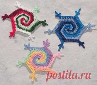 Share Knit and Crochet: How to croshet snowflake coadter