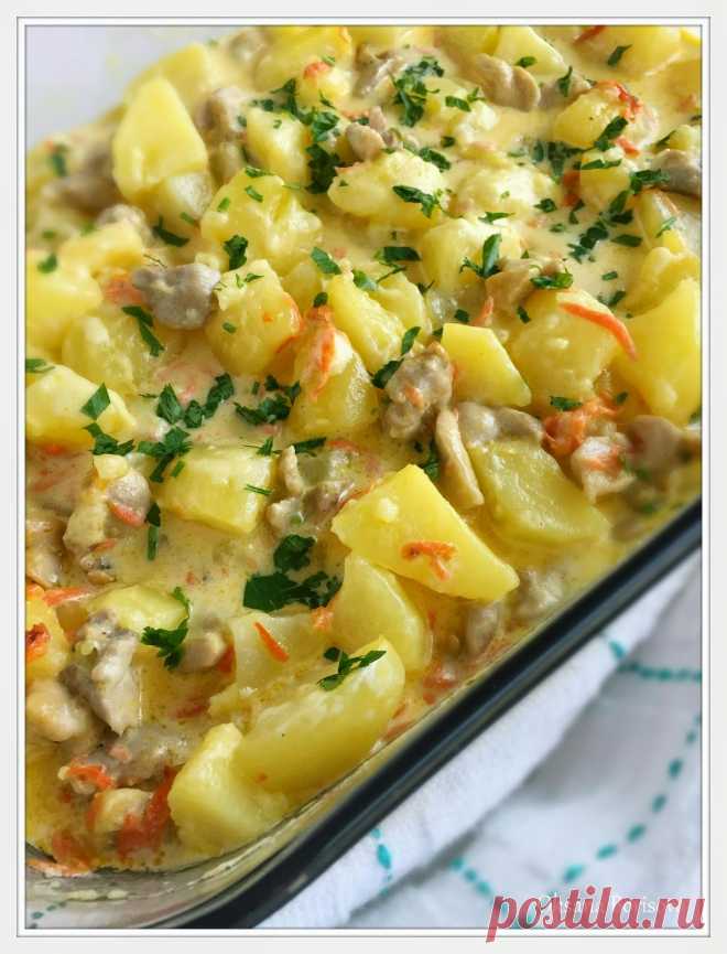 Кулинарные моменты: Тушеный картофель в сливках