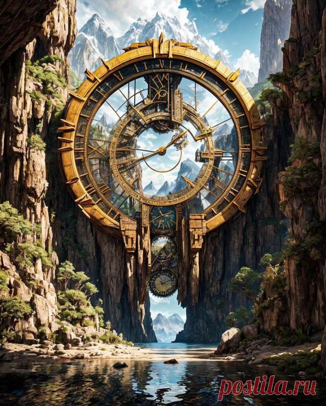 Часы. Стимпанк. Ущелье.