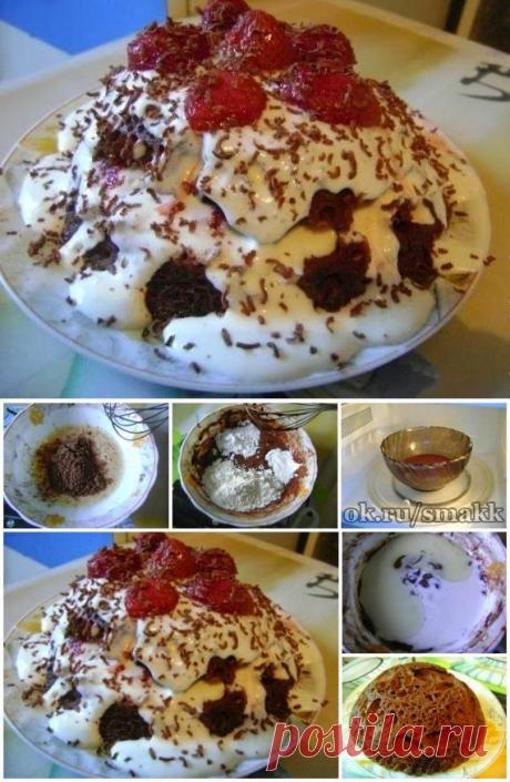 Лучшие кулинарные рецепты: Торт «Минутка» в микроволновке