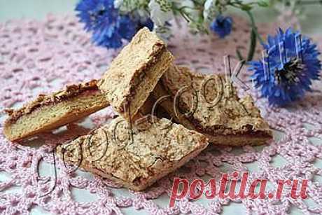 Хорошая кухня - песочное печенье с джемом и ореховым безе. Кулинарная книга рецептов. Салаты, выпечка.