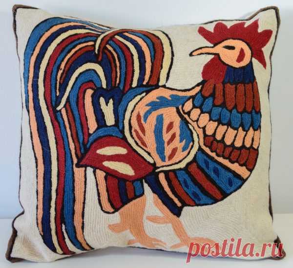 Kashmir Woolen Threads Cushion Covers- 16×16 Standard Size – GingerBandar