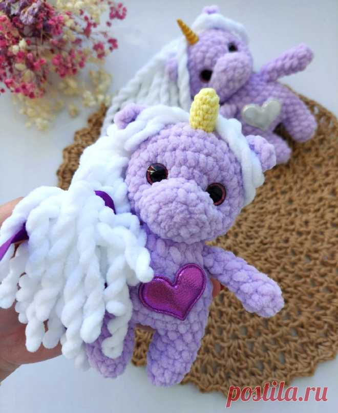 PDF Единорожка с ладошку крючком. FREE crochet pattern; Аmigurumi animal patterns. Амигуруми схемы и описания на русском. Вязаные игрушки и поделки своими руками #amimore - плюшевый единорог, единорожка из плюшевой пряжи.