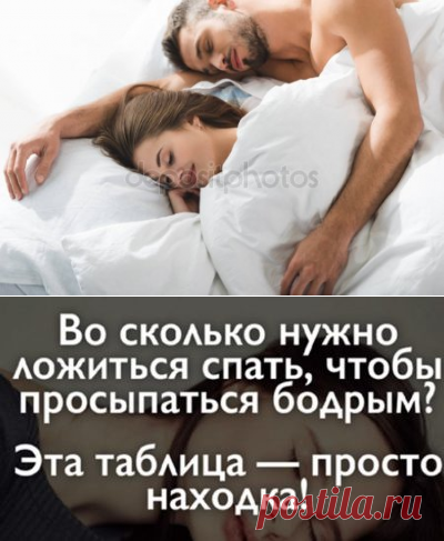 ВО СКОЛЬКО НУЖНО ЛОЖИТЬСЯ СПАТЬ, ЧТОБЫ ПРОСЫПАТЬСЯ БОДРЫМ? ТАБЛИЦА
