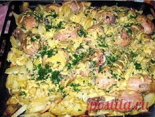 Слоеный картофель