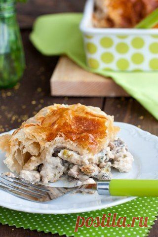 Пирог с курицей и грибами. | Хозяин и Хозяюшка