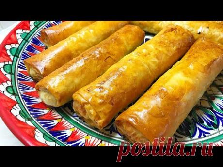 Вкуснятина неимоверная и никакой возни с тестом! Трубочки с мясом Моя самая легкая #выпечка.