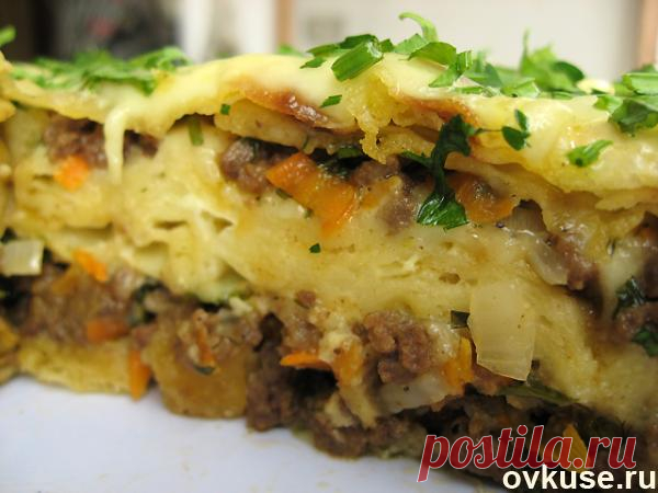 Мясной пирог из тонкого лаваша