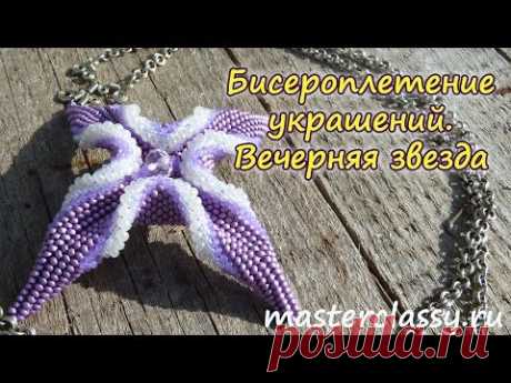 Украшения из бисера. Колье &quot;Вечерняя звезда&quot;. Пошаговый мастер-класс и видео урок
