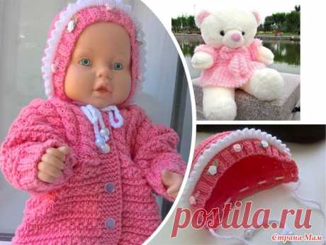 Комплектик для маленькой принцессы Доброго времени суток, Уважаемые Странамамочки!!!  Хочу показать вам очередную свою работу. Комплектик связан для девочки на возраст 3-6 месяцев ( рост 62-68 см).